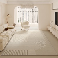 Alfombra Tejida Moderna para el Hogar, Fácil de Transportar e Instalar, Lavable a Máquina, Plegable, Ligera y Resistente a las Manchas