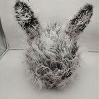 Housse de casque de moto en peluche lapin Halloween, accessoire de dessin animé, style urbain, protection tendance horreur