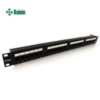 Panel Patch Profesional Cat 6 UTP 2U 48 Port untuk Rak Server 19 Inci