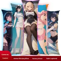 Dakimakura personnalisé imprimé Kurumi Tokisaki, coussin de corps sexy pour adultes, anime japonais hentai.