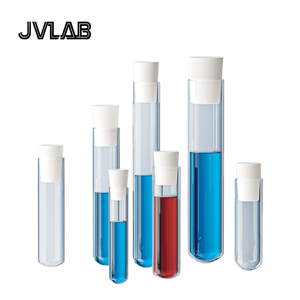 <span class=keywords><strong>Tube</strong></span> à essai en verre à bouche plate et fond <span class=keywords><strong>rond</strong></span>, en borosilicate de haute qualité, avec bouchon en silicone, fournitures et équipements de laboratoire chimique - Product Image 2