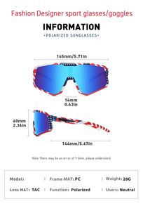 Gafas de Sol Deportivas Polarizadas de Alta Calidad, Gafas de Ciclismo Okly, Gafas de Sol Deportivas Extra Grandes con Protección UV400 HD para Hombre y Mujer - Product Image 4