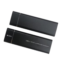 Boîtier externe pour disque SSD M.2 PCI-E NVME en alliage d'aluminium portable, vente en gros d'usine