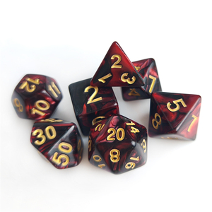 7 pièces polyédriques deux couleurs acrylique dés ensemble en Stock pour donjons et Dragons RPG <span class=keywords><strong>jeu</strong></span> de société 16mm acrylique mdn dés ensemble - Product Image 4