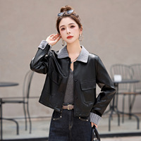 Veste Moto Noire Premium Femme en Similicuir PU – Manteau ODM pour l'Automne et le Bureau