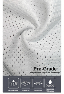 Basketbaltenue voor heren, op maat bedrukt, sublimatieprint, mesh, sneldrogend, vochtregulerend, ademend, duurzaam, speciale kit - Product Image 4