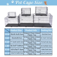 Cages pliables en fil métallique pour animaux de compagnie, enclos pour chiens, grande cage métallique pour chien avec plateau en plastique – Vente en gros