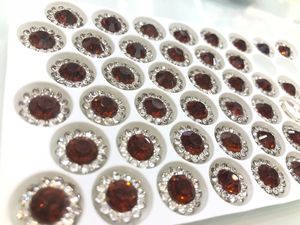 Blingsunflower Phụ kiện tóc tự làm bằng tay khóa nơ tròn đính đá Hoa Hai Lớp đầy màu sắc - Product Image 5