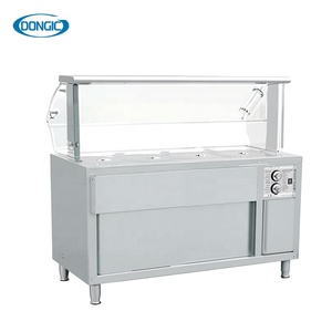 Mostrador de alimentos eléctrico de acero inoxidable para cocina comercial con tapa de vidrio para servir alimentos calientes de una fuente de energía eléctrica - Product Image 5