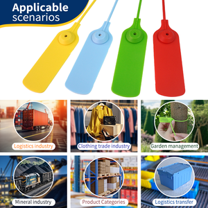 Sello de seguridad de plástico con logotipo numerado personalizado desechable con muestra gratuita de ventas directas de fábrica del 2017 - Product Image 4