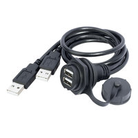 Kabel USB 2.0 Lshitech Dua Lapis yang Dapat Disesuaikan, Female ke Male, 0.1-5m untuk Koneksi Perangkat Elektronik Mesin Otomotif