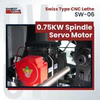 Torno CNC Suizo Smartbrain con Control Multi-Idioma para una Programación Sencilla