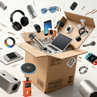 Palette de produits électroniques mystère d'une centaine de dollars, retours clients non réclamés, à vendre, achat pas cher, meilleure technologie, grande surprise