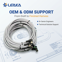 Câble de connecteur circulaire pour faisceau de câbles industriels personnalisé LEAKA, compatible avec les marques standard mondiales pour les systèmes d'automatisation