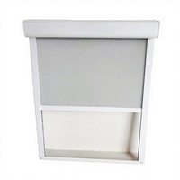 Store enrouleur horizontal en tissu à fermeture éclair pour fenêtre française, minimaliste, extérieur, avec design uni, occultant et imperméable