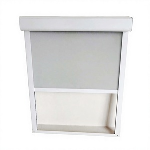 Outdoor Minimalist Electric Horizontal Fabric Zip Track System Roller Blind with Plain Design - Product Image 4