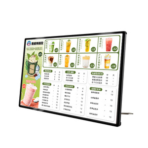 Caja de Luz Rectangular Luminosa de Vidrio Templado para Menús, para Tiendas de Té con Leche, Tablero de Exhibición de Pedidos para Bar A3, Cartel Vertical con Lista de Precios - Product Image 1