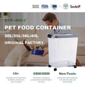 Recipiente de Armazenamento Hermético para Ração de Cães e Gatos com Rodas e Logo Personalizado 40L 30L 20L - Product Image 2