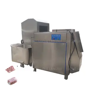 Commercial Automatic Fresh Fish Meat Cube Dicer Chicken Portin Cutter Duck Meat Cuber Machine With Bone