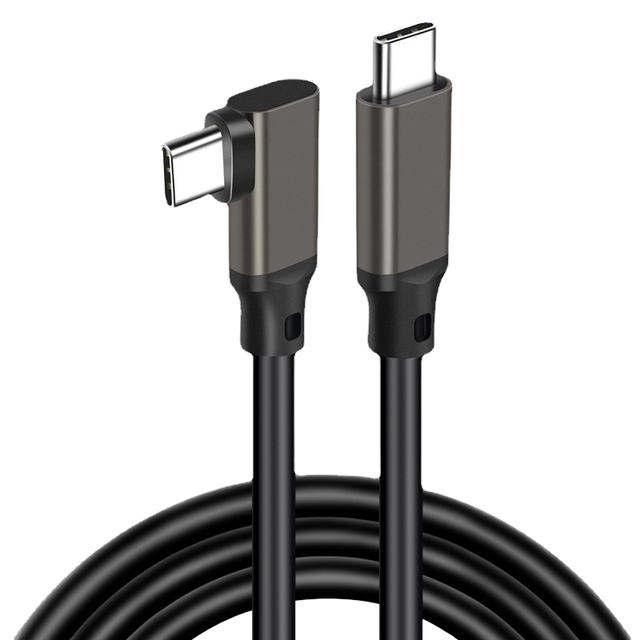 90 Degree USB-C Extender Cable for MacBook iPad Pro Nintendo Switch 100W PD Charging 10Gbps Data 4K Video Barcode Scanner