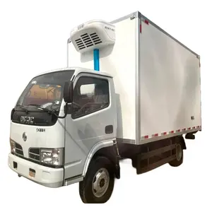 Çin Mini DFAC gıda soğutmalı kamyon 4x2 6 tekerlekler 4t 5t soğuk hava tertibatlı kamyon