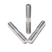 Perno de Doble Extremo de Acero Inoxidable 304 DIN938, Resistente a la Corrosión, M6-M20, para Ingeniería Mecánica