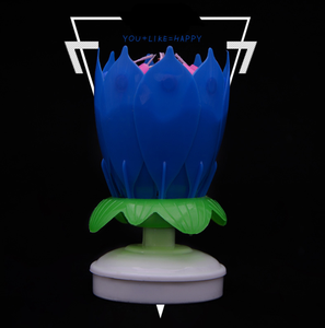 <span class=keywords><strong>Bougie</strong></span> d'<span class=keywords><strong>anniversaire</strong></span> musicale Lotus - Cire de paraffine colorée et scintillante pour les célébrations de Diwali et d'Halloween - Product Image 3