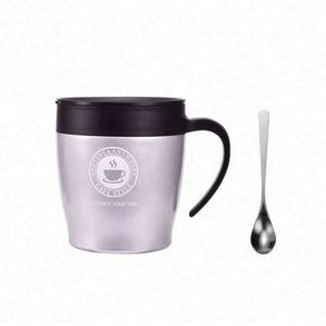 Stainless Steel Belly Coffee <b>Mug</b> With Spoon Thermal Insulation 12-24 Hours Minimalist Design For Home Use - Product Image 3