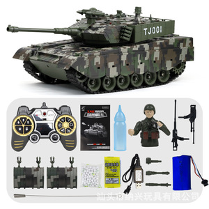 1/18 Venta caliente China 99G <span class=keywords><strong>Sherman</strong></span> Army 2,4G RC <span class=keywords><strong>Tanque</strong></span> con vibración Humo Balas de lanzamiento <span class=keywords><strong>Tanque</strong></span> de batalla Juguetes militares para niños - Product Image 4