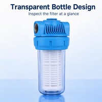 Filtre à eau électrique en plastique transparent à l'ozone, purificateur d'eau domestique de 5 pouces avec une efficacité élevée pour une eau potable pure