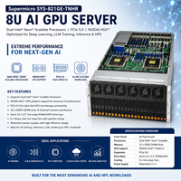 Servidor GPU AI Supermicro SYS-821GE-TNHR 8U, Doble Intel Xeon PCIe 5.0, HGX, Aprendizaje Profundo, Entrenamiento LLM, Inferencia, HPC