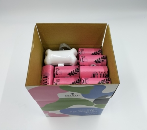 Las más nuevas bolsas de caca de perro rosa ecológicas de 50 rollos, Material De plástico reciclable con cordón conveniente para una eliminación de residuos de mascotas - Product Image 3