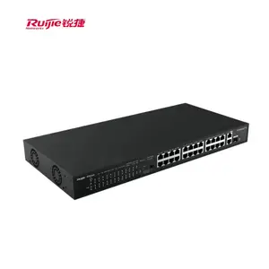 Ruijie RG-ES126S-LP V2, 24 portas 10/100 Mbps com interruptor de baixo preço Gigabit Rackmount PoE Switch de 2 portas