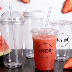 แก้วพลาสติกใสแบบใช้แล้วทิ้งขนาด 12 ออนซ์ 32 ออนซ์ 480 มล. สำหรับน้ำผลไม้ แก้วน้ำพลาสติก - Product Image 1