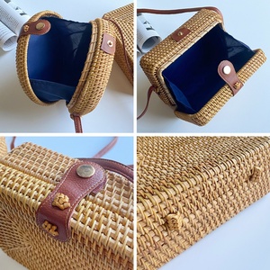 Summer Beach <b>Bag</b> <b>Straw</b> <b>Bag</b> Handmade Women Handbag Crossbody Single Hollow Out Shoulder Rattan Fashion Trend Shoulder <b>Bag</b> - Product Image 4