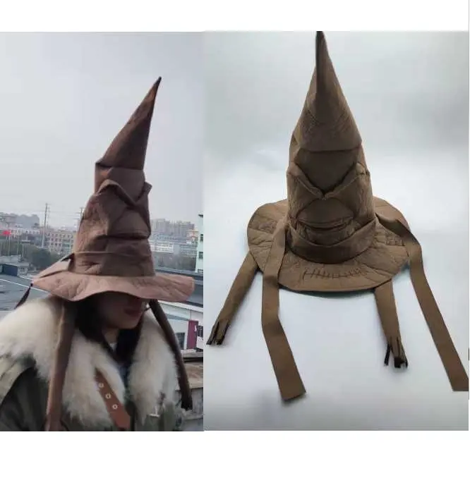 Fashion Witch Wizard Hat All-match cappello a punta Halloween Dress Up Hat Cosplay decorazione puntelli Accs per donna uomo