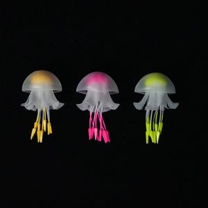 Medusas fluorescentes decoración de acuario de tamaño pequeño y mediano gel de sílice flotante colorido paisaje de acuario de medusas - Product Image 4