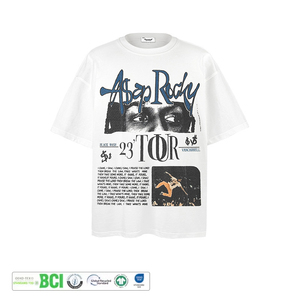 เสื้อยืดสตรีทแวร์ทรงโอเวอร์ไซส์สั่งทำพิเศษ ผ้าฝ้าย 100% 280gsm ทรงบ็อกซี่ รับผลิตแบบ OEM ODM ขั้นต่ำสั่งซื้อน้อย ทรงหลวม แขนสั้น ระบายอากาศ แห้งเร็ว สำหรับผู้ชาย - Product Image 2