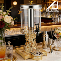 Distributeur de jus en acier inoxydable pour hôtels et traiteurs, 8L, distributeur de boissons froides en libre-service avec robinet pour buffet, mariage
