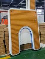 Plateforme de quai gonflable géante en forme de U pour jet-ski, quai de stationnement pour bateau, plateforme de quai gonflable pour bateau