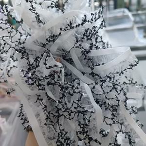 Bordure en dentelle à volants en organza à sequins de 1,5 cm, style chinois, vêtements pour enfants, fleur de poitrine pour bébé, textile de maison, élasticité en dentelle - Product Image 2