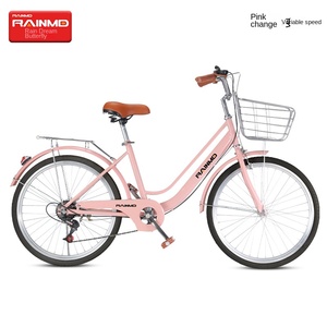 Bicicletta Classica da Città per Donna, Monovelocità, in Acciaio al Carbonio, con Sedile Posteriore e Cestino, Stile Urbano per Adulti - Product Image 3