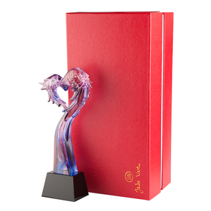 Nuovo Design Trofeo a Forma di Cuore in Cristallo Liuli Personalizzato Incisione a Cuore Premio Ecologico Sabbiato per Souvenir e Beneficenza - Product Image 6