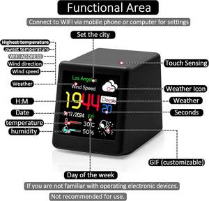 Estación Meteorológica Inteligente WIFI con Reloj y Calendario Electrónico de Escritorio, Venta al Por Mayor - Product Image 5