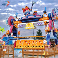 Manège Gondole Balançoire pour Parc d'Attractions, Équipement de Fête Foraine, Manège Thème Dessin Animé pour Enfants, Idéal pour Station Balnéaire et Aire de Jeux