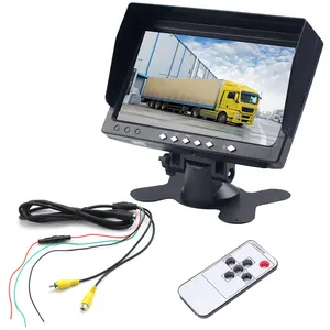 7inch TFT LCD Monitor 800X480 2CH AV/4-Pin Aviation Video Input For Car Bus Truck RV Backup Rear View Reverse Camera System