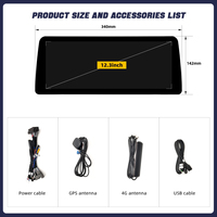 Pantalla Android de 12.3" para BMW X3 F25 X4 F26, Snapdragon de 8 Núcleos, CarPlay Inalámbrico, GPS, Navegación, Amplificador DSP, Compatible con Modelos 2013-2017