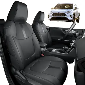 Untuk Toyota RAV4 penutup jok 2019-2024, penutup jok mobil kulit tertutup penuh 2023 2024 untuk RAV4 LE XLE Limited (AWD)