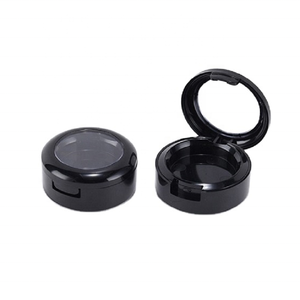 Dia.26mm contenitore per ombretti vuoto Bright Black Lipstick Blush Case Powder Compact Private Label Eyeshadow Palette con finestra - Product Image 1