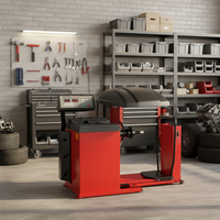 Machine d'équilibrage de roues pour camions, équilibreuse de roues pour bus et camionnettes, équipement de véhicule semi-automatique, outils d'atelier pour garage